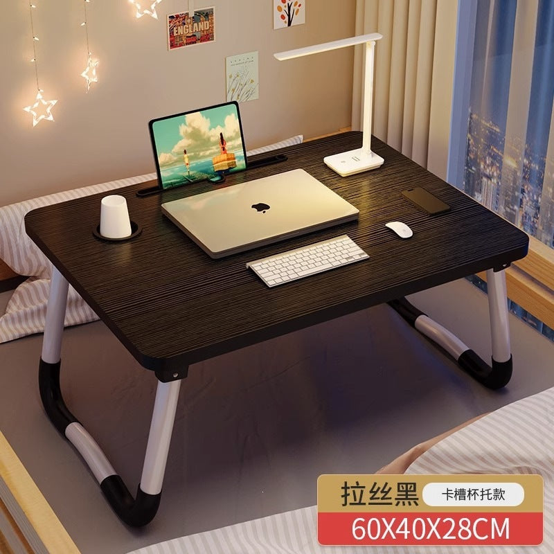 Small table on the bed, foldable computer desk, for home bedroom bay window desk, dormitory student dormitory lazy study table