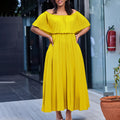 spring new arrival: sexy off-the-shoulder pleated evening gown - european & american style women's dress for cross-border e-commerce