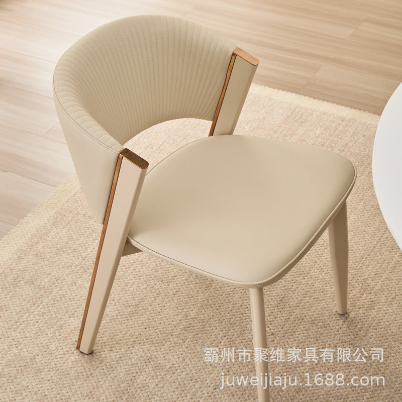 Italian-inspired light luxury home modern minimalist backrest stool designer high-end dining table and chair set - trending dining chairs