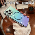 Suitable for iphone16promax gradient glass magnetic mate70 mobile phone case apple 15 lens film all-inclusive