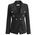 European and american double-breasted blazer - metal button, slim fit, slimming, professional commute, fashionable blazer