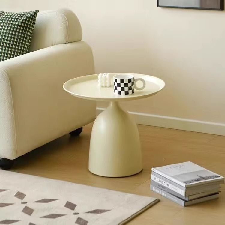 Scandinaviancasual side table small apartment iron small round table cream style for home small coffee table bedside small bedside table no