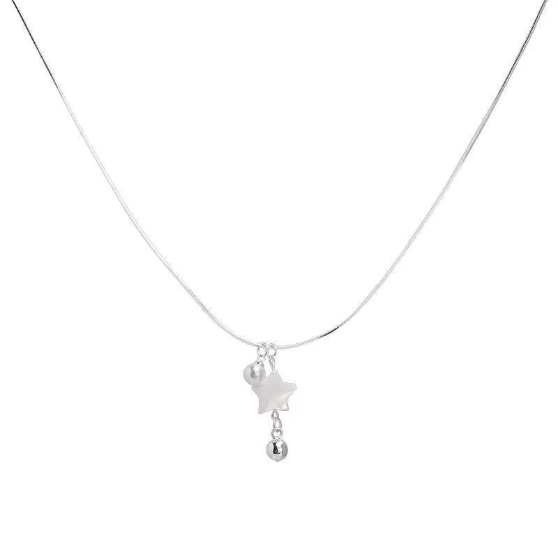 French shell star necklace women's 2024 new arrival hot style necklace accessory - lightweight luxury, niche, high-end clavicle chain