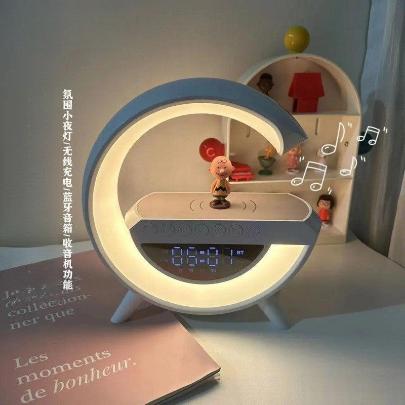 Big g3401mini cross-border new small g bluetooth speaker wireless charging alarm clock atmosphere light multi-function bluetooth speaker