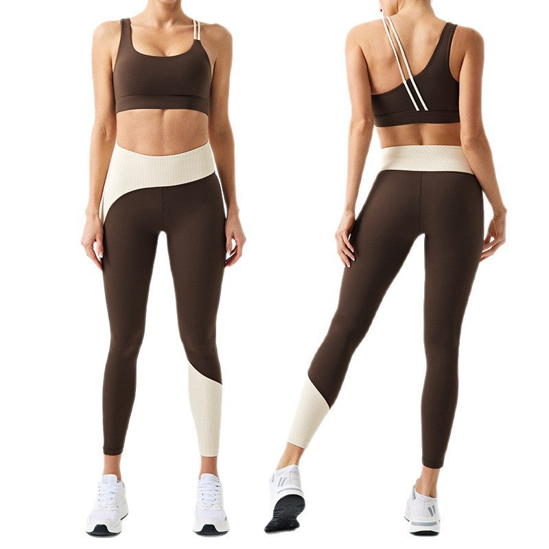 tight yoga wear sports intimates fitness wear high waistslimming look yoga suit guangzhou sports factory personalized
