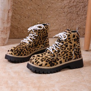 autumn new arrival: women's leopard print martin boots for cross-border e-commerce, plus sizes available. wholesale price: $0.67. dropshipping available on  and . sizes 36-43