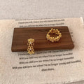 Gold hollow flower ear cuff earrings for women 026 new hot style niche fashion exquisite versatile earring jewelry wholesale