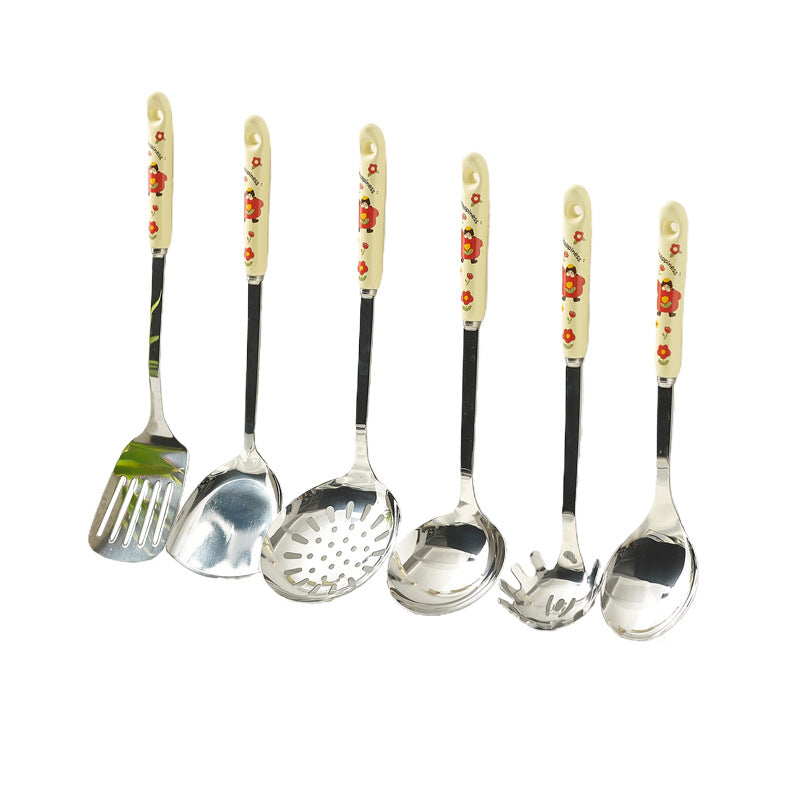 Creative home kitchen utensil set - 7 piece set, easy storage, cooking spatula & ladle combo, stylish design, perfect housewarming gift