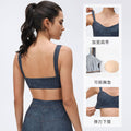 Sling denim style tube top push-up auxiliary breast sports intimates shock-absorbing anti-sagging fitness yoga bra d26063
