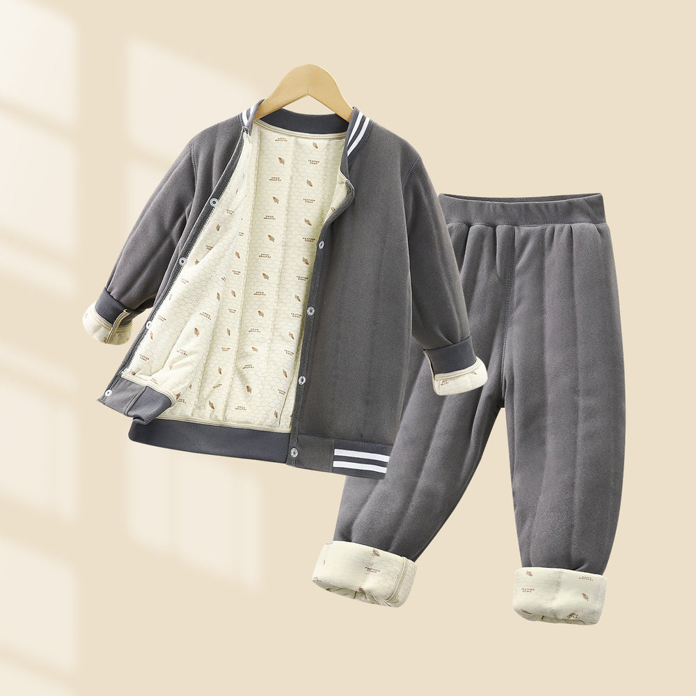 Kids school uniform handy gadgetfall and winternew arrival three-layer quilted cotton boys' cotton coat fleece-linedthickened inner layer girl's cotton jacket type a