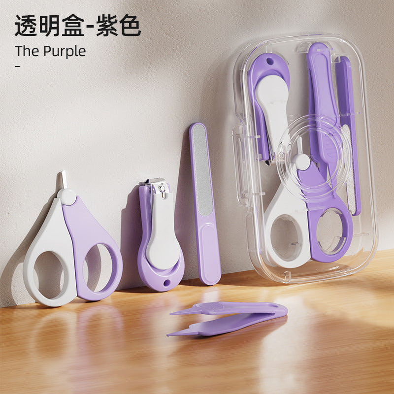 Baby nail clipper set - newborn & infant nail clippers with nail file - anti-pinching safety design