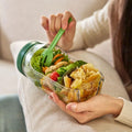Ounce salad mason jar leak-proof lid microwave dishwasher freezer safe portable lunch box with sauce container