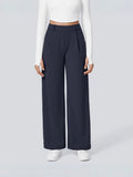Amazon 2025 autumn new women's cross-border fashion casual solid color pocket loose fit suit pants - versatile and stylish