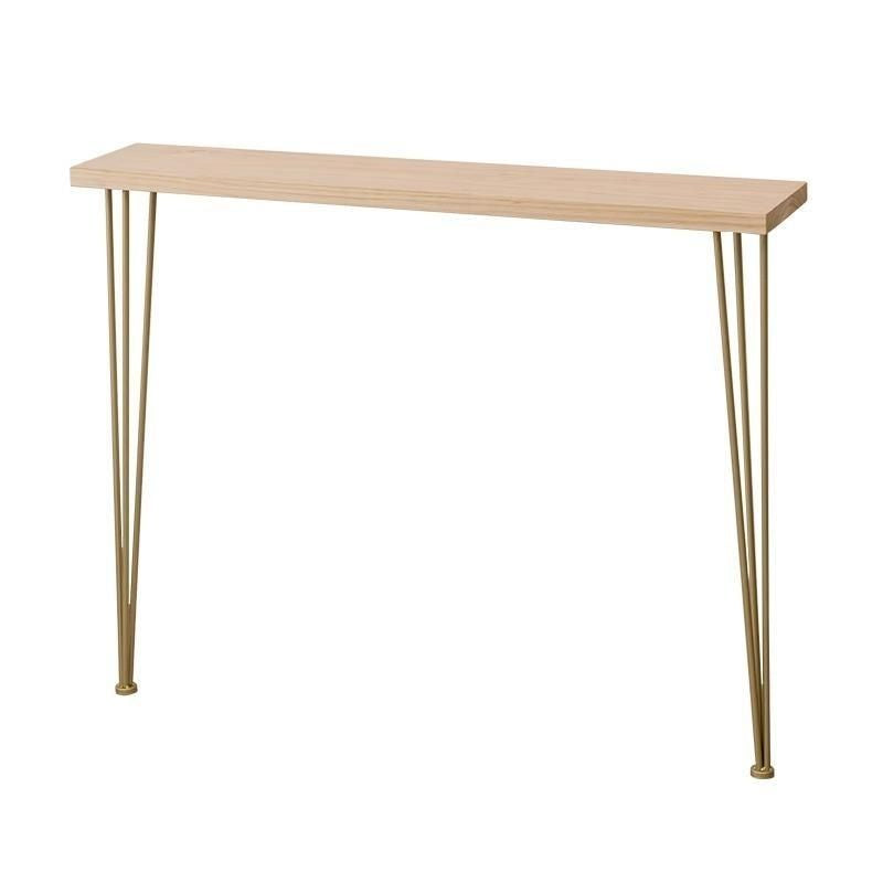 Nordic solid wood entry ultra-narrow entrance table entrance table wall-mounted table iron art entrance extremely narrow corridor table