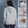 Fall and winternew arrivalfleece-lined hooded sweatshirt women's windproof heattechlooseslimming lookcasual zipper cardiganoutweard25155