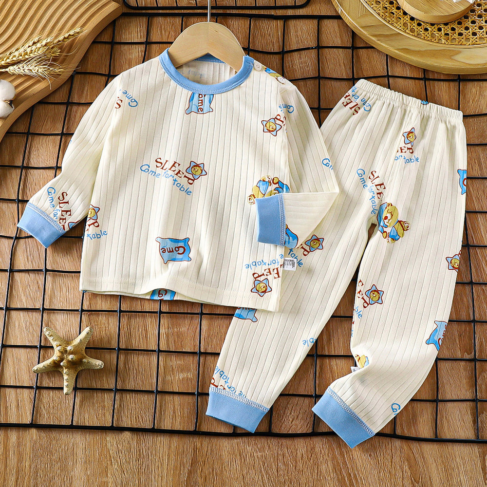 Kids' cotton underwear set - new spring collection: boys' thermal underwear, girls' pajamas, and children's loungewear