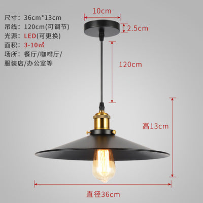Cross-border  industrial style retro wrought iron small chandelier creative worker decoration personalized balcony aisle corridor lamps