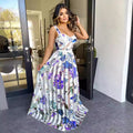 Summer new european and american style bandeau camisole print sheer maxi dress -  &  women's clothing