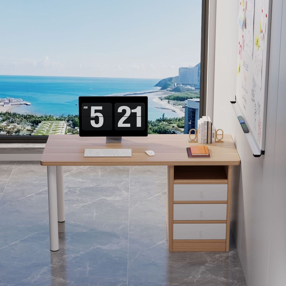Student home writing computer desk desktop workstation bedroom simple office desk with drawer study table
