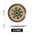 Bohemian art style new ceramic plate - creative, high-value european floral design dinner plate for home use and table setting