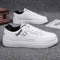 Men's white sneakers: spring versatile breathable athletic shoes, trendy skate shoes, casual shoes for men