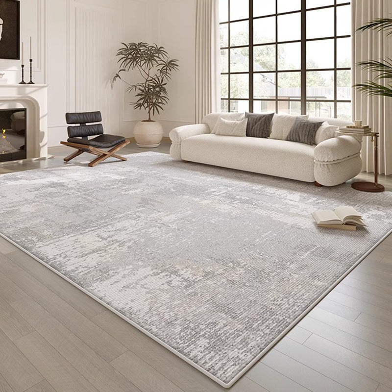 Carpet living room no-wash and wipeable accessible luxury italian normcorecasual gray sofa coffee table floor mat full floor large area