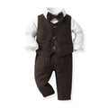 children's clothing, stylish spring long-sleeved suspender set for handsome boys, new performance dress for older children