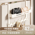 Creamy white - double layer over-the-door organizer with 6 hooks
