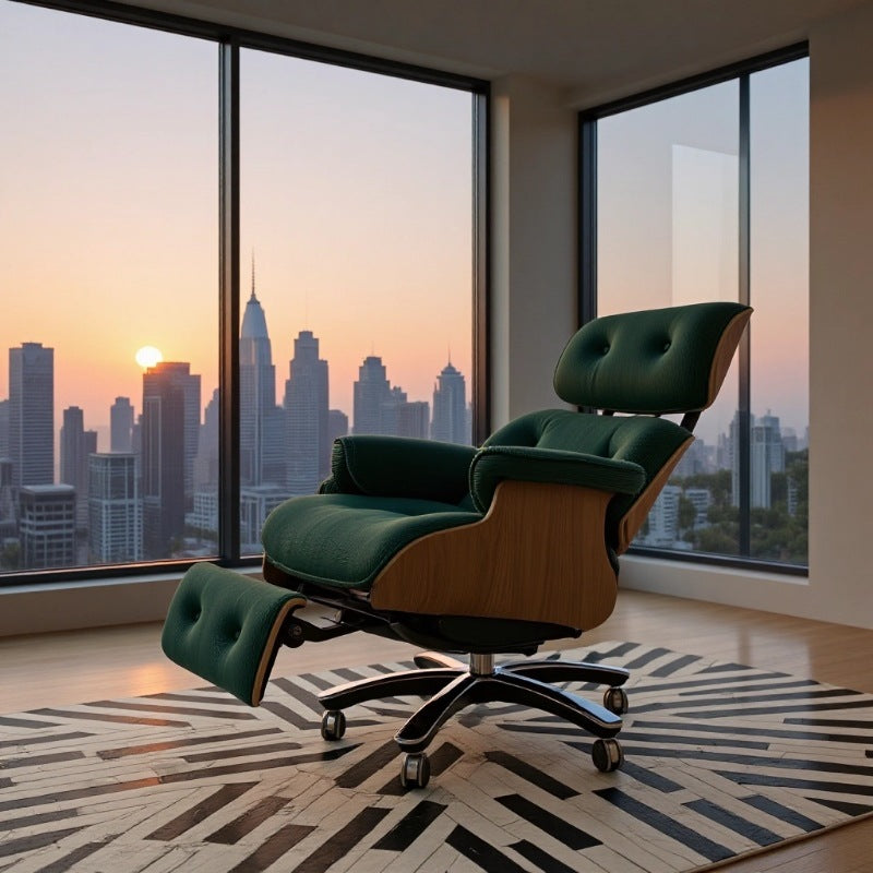 Smart electric recliner eames electric boss chair multifunctional designer rotatable single leather sofa chair