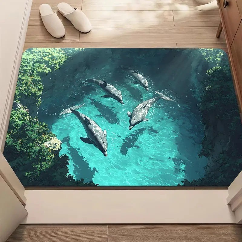 3d visual trap floor mat bathroom absorbent mat non-slip foot mat entrance door mat entrance door mat