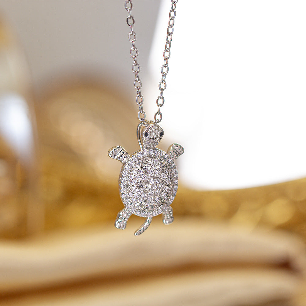 [titanium steel] cross-border popular copper micro-embedded necklace for women, stainless steel gold-plated electroplated high-end exquisite clavicle chain jewelry