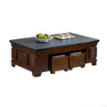 New chinoiserie solid wood coffee table tv cabinet stone surface classy fully equipped storage suitable for for home office tv cabinet