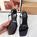 Za 2024summernew arrivalbows genuine leather high-heeled sandals women's outwear flip-flops open toe mid-heeled sandals and sandals