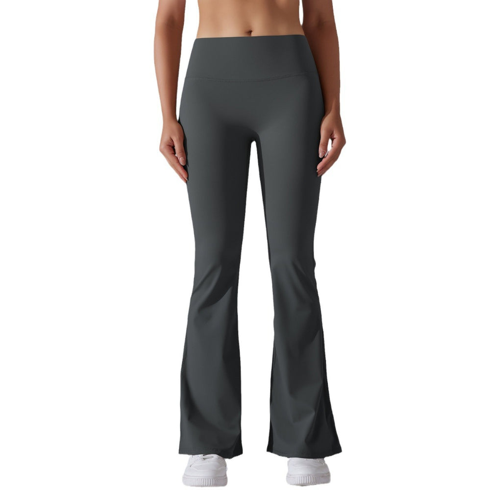 Fashion cross-border t-line wide-leg tights, nude butt lift yoga flared pants, high waist casual fitness sweatpants