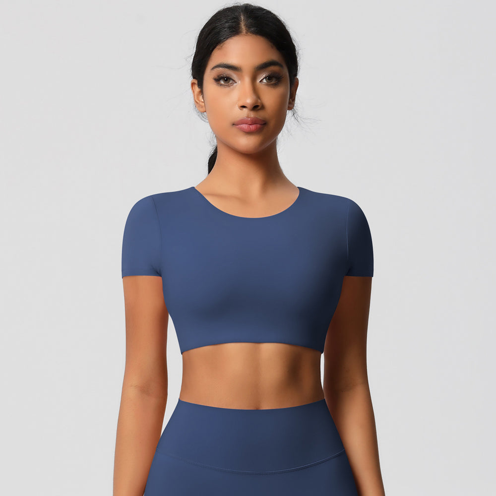 New arrival: barely-there feel, high-intensity compression yoga top. brushed fleece, built-in bra, quick-dry running & workout top for women