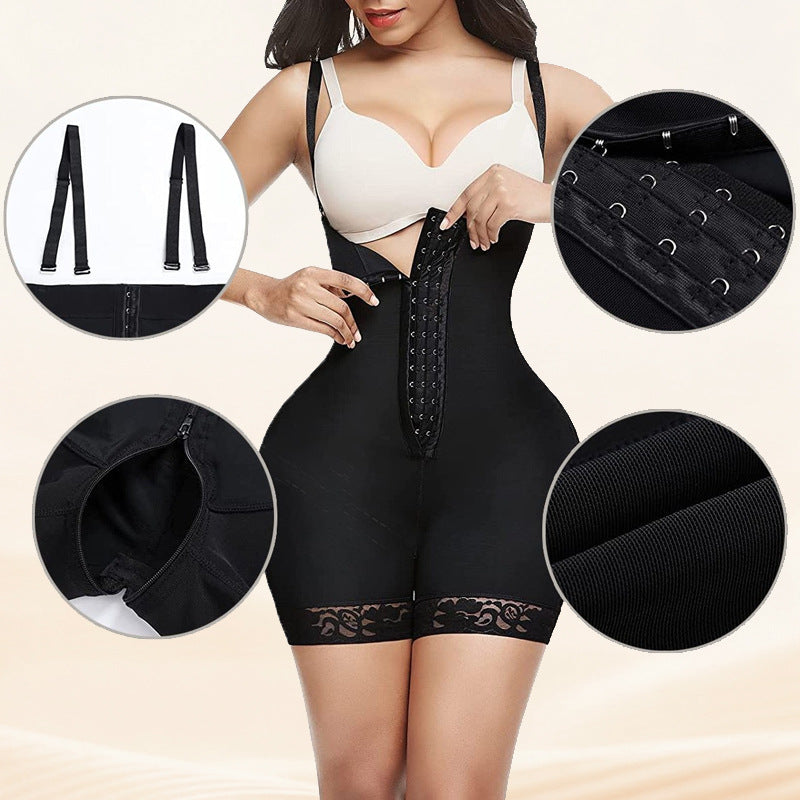 supply of women's tummy control and butt lift one-piece shapewear, suspender waist shaping, breast support, tight body shaper wholesale