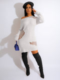 Source factory:  hot-selling european & american women's clothing - sexy cutout design knitted dress