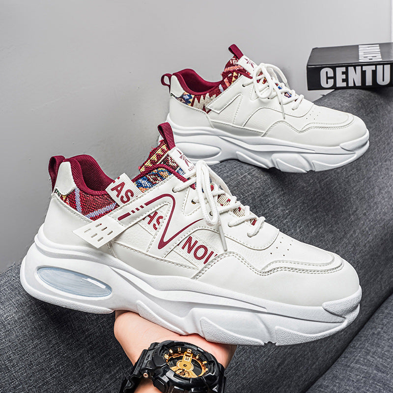 Men's shoes 2026 new spring breathable trendy sneakers height increasing dad shoes men's hot selling casual sports shoes student shoes