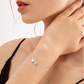 European and american style 26 alphabet letter bracelet for women - fashionable, minimalist, elegant stainless steel heart letter bracelet