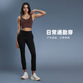 new arrivalloosestraight-leg yoga pants drawstring waist sports casual elastic nine-point pants for women dl081