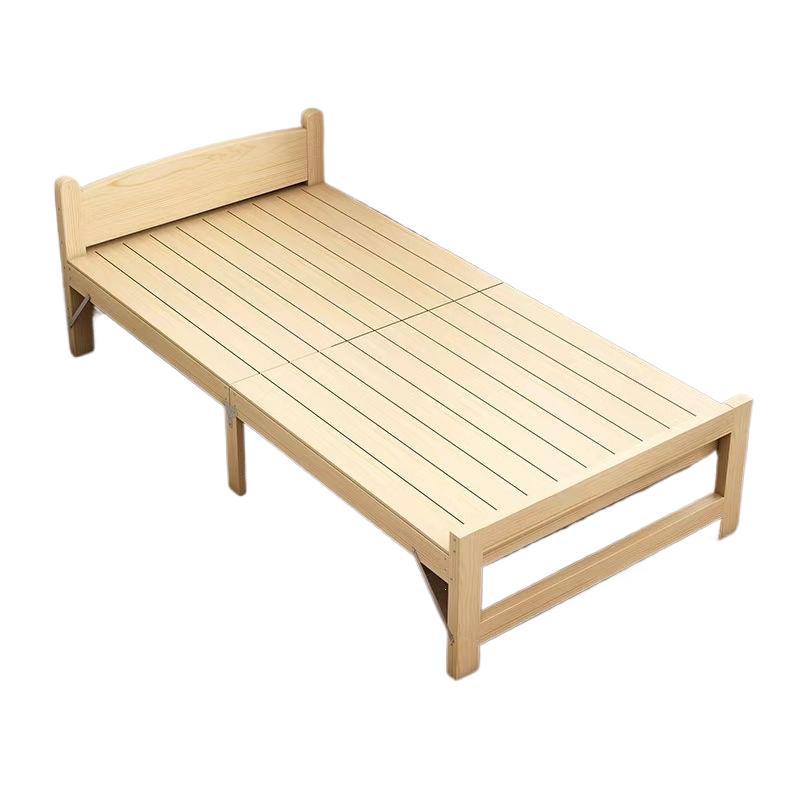 Solid wood children's patchwork bed folding bed nap bed office construction site sleeping simple small bed for home adult single bed