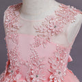 exclusive children's dress, sequined floral princess dress, runway piano performance host costume, girls' dress