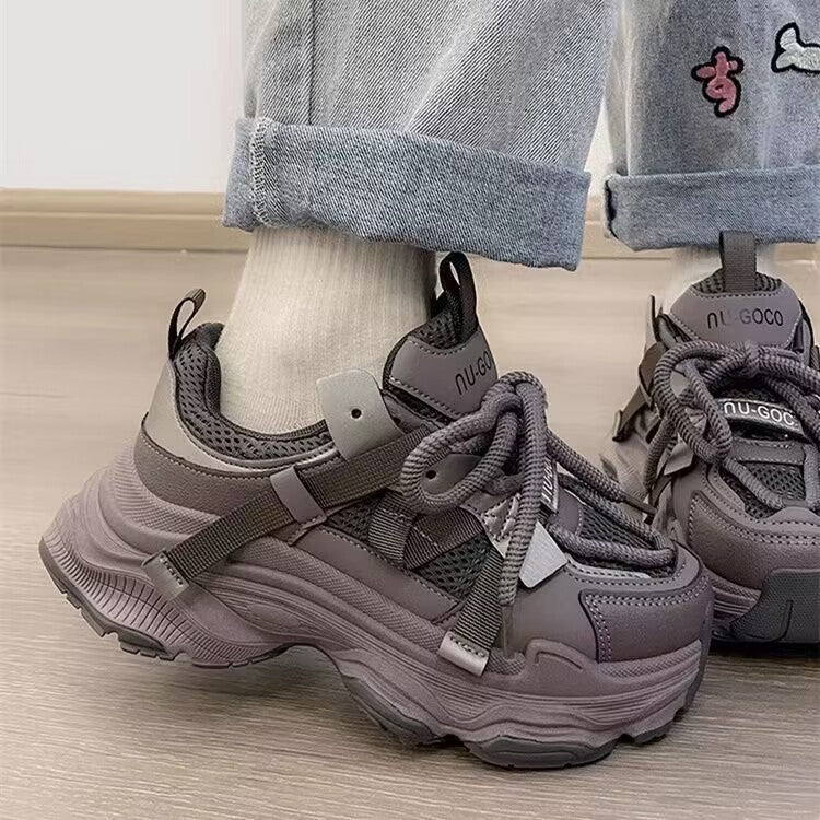 Mesh dad shoes women's thick soleplatform shoes 2026 autumnew arrivaleasiest for matchbest sellingpetitesheight increasingcasual women's shoes