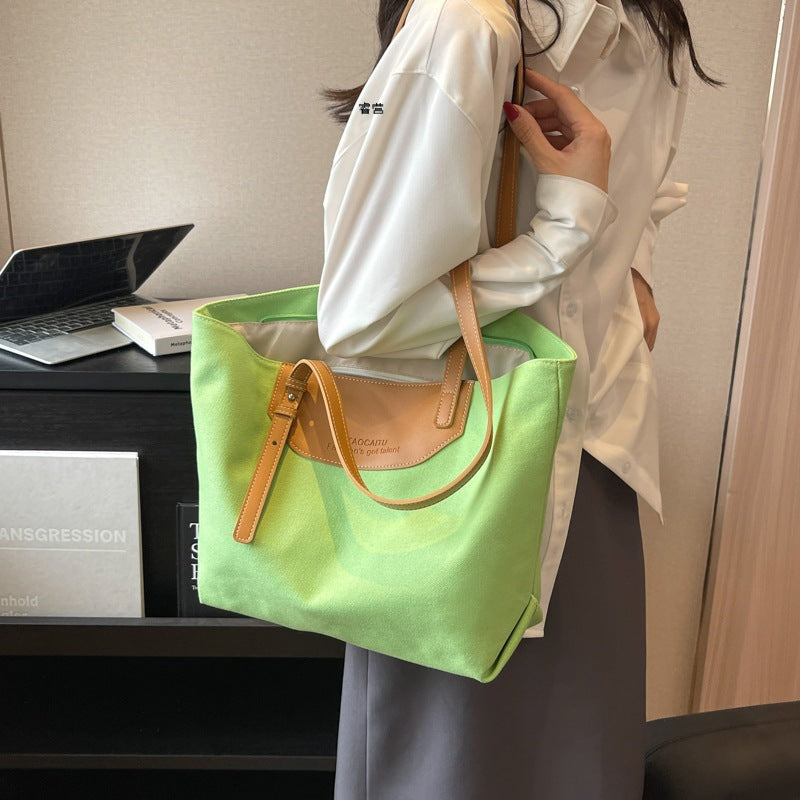 Casual large-capacity bag 2024 new women's bag fashionable Ruiying commuter shoulder bag foreign versatile large tote bag