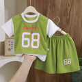 Kids' summer new arrival short-sleeve set: thin t-shirt and shorts two-piece outfit for baby boys, perfect for outdoor activities and sports
