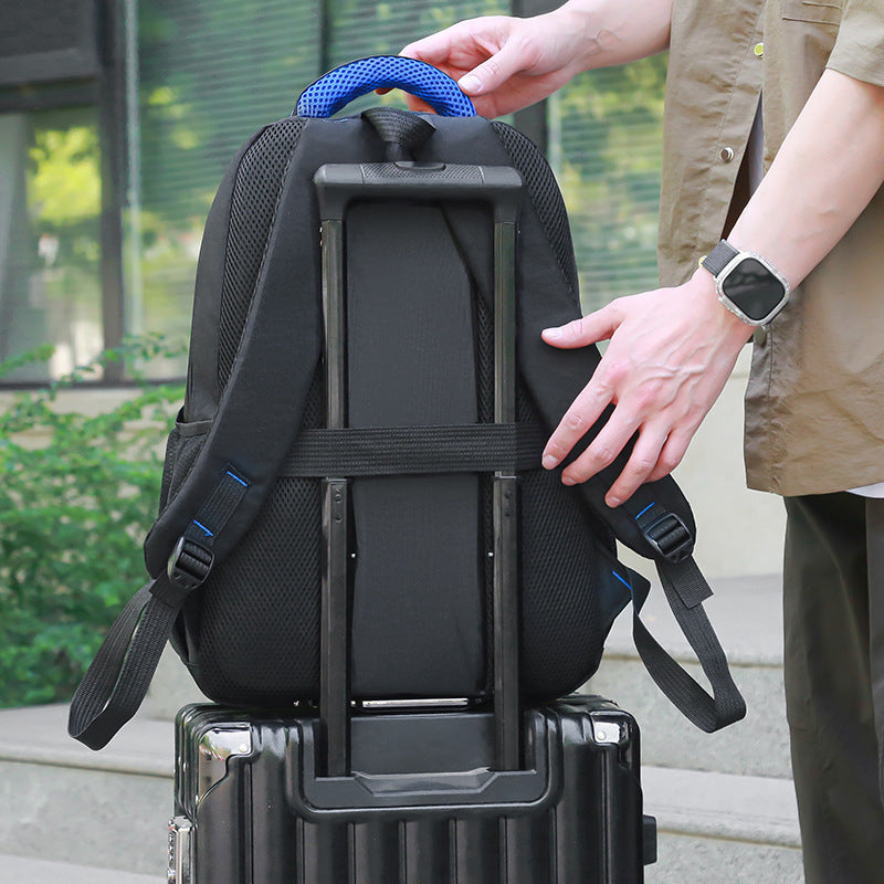 New large-capacity men's casual simple backpack travel computer backpack female junior high school high school college student schoolbag