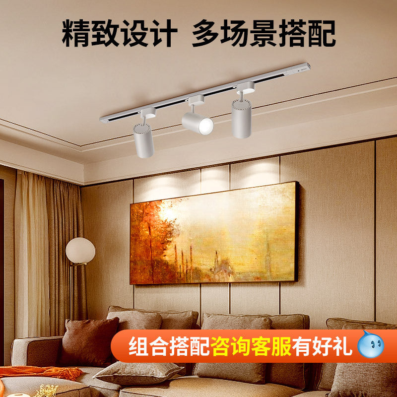 Bull track light, rail type spotlight, shop lighting, super bright slide, home high-color clothing store spotlight