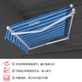 European style export retractable electric awning for balcony and patio - telescopic arm sun shade