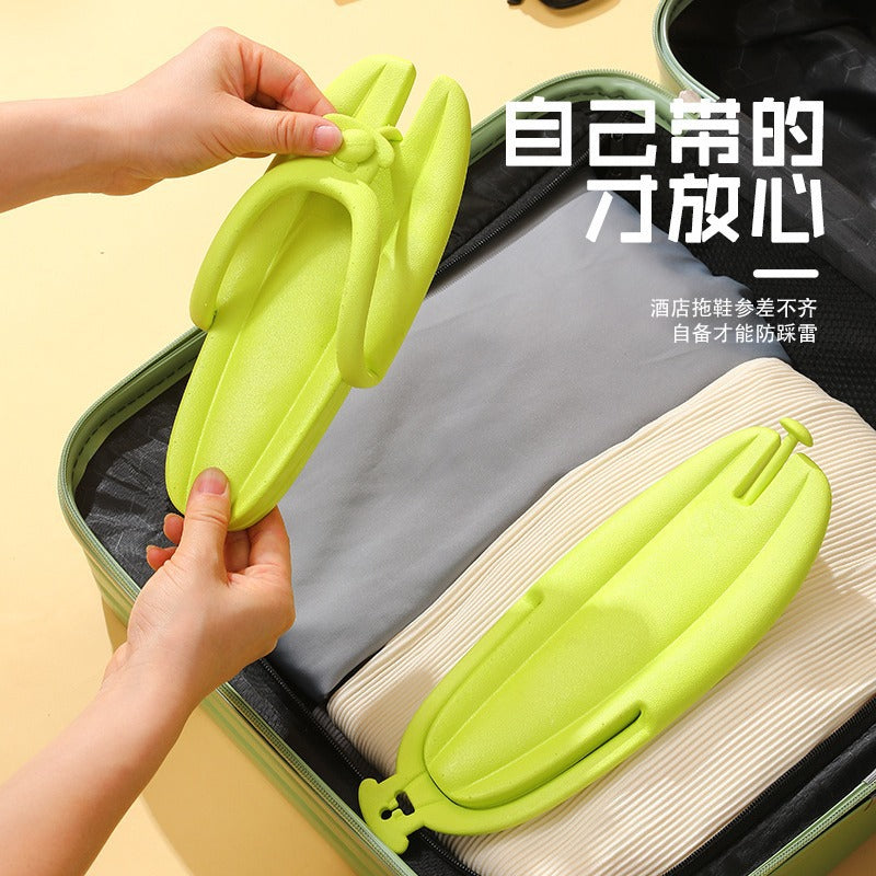 Disposable slippers travel foldable slippers convenient travel essentials hotel flip-flops for men and women