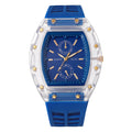 Transparent barrel-shaped new watch casualniche style cross-border richard series quartz watch barrel-shaped watch for men ⌚️